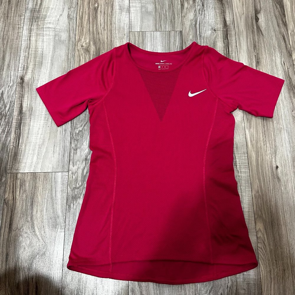 Nike Women's Zonal Cooling Ray Running Top Hot Pink Size XS